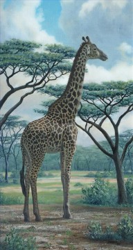 Vert girafe Peinture à l'huile